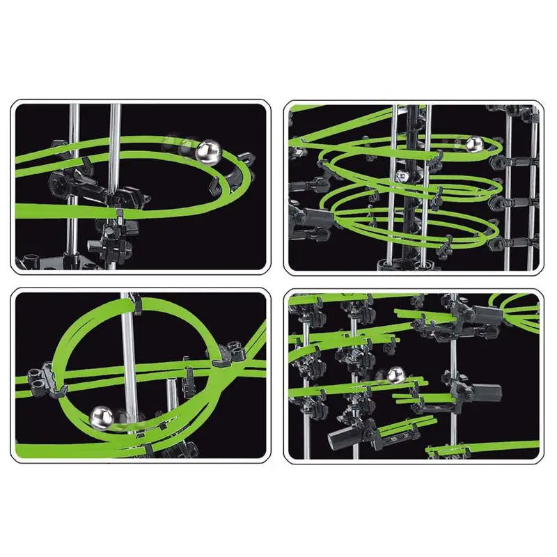 Knikkerbaan Labyrint | Racecircuit met Elektrische Lift, Educatief Wetenschappelijk Speelgoed voor Kinderen, Kerstcadeau