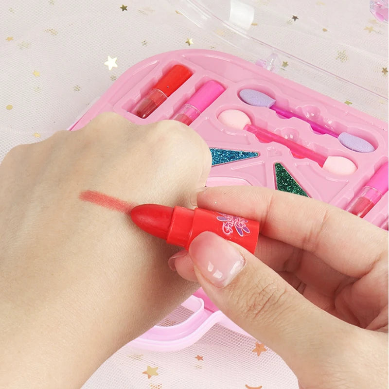 Meisjes make-up speelgoedset|Schattige boogtas oogschaduw lippenstift cadeau