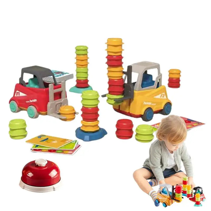 Mini Heftruck Speelset | Educatief Stapel- en Sorteerspel voor Kinderen (3+)