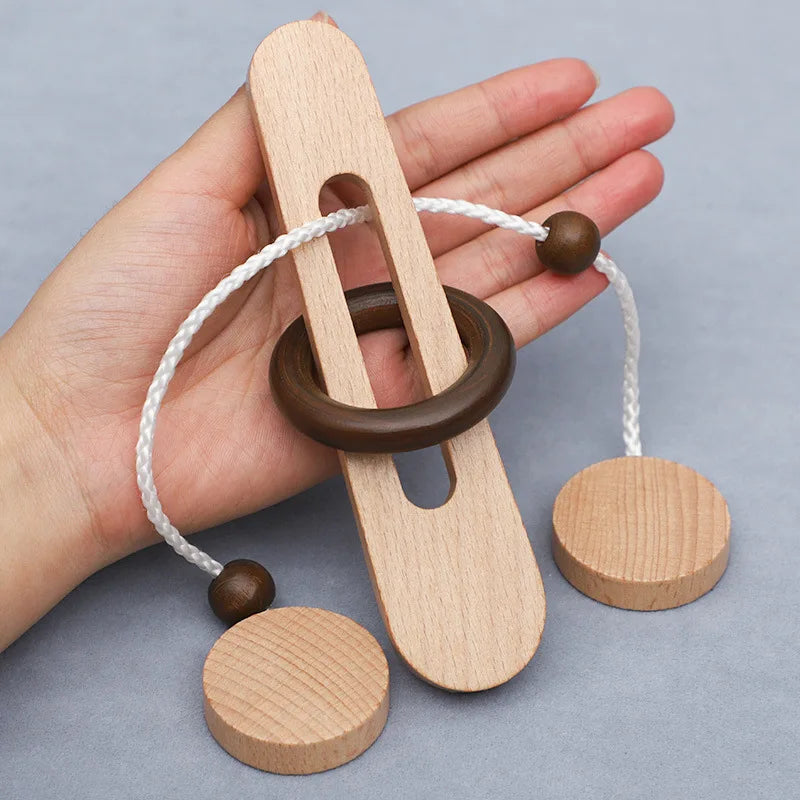 Houten Breinbreker Puzzel | Intelligente IQ Uitdaging voor Kinderen & Volwassenen