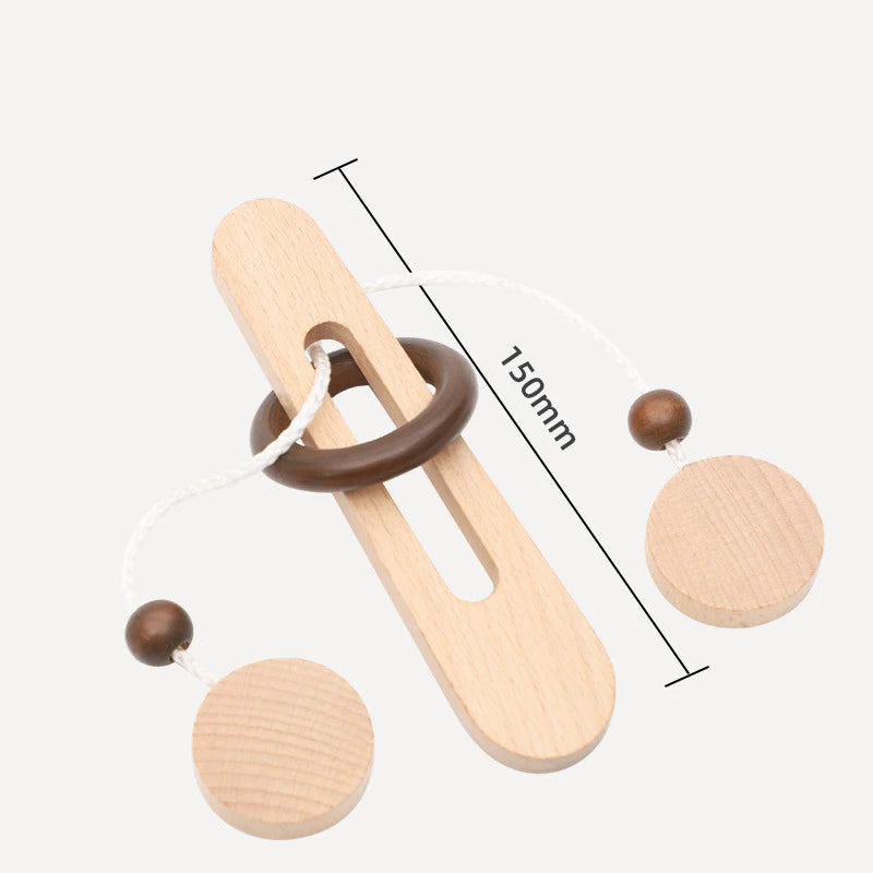Houten Breinbreker Puzzel | Intelligente IQ Uitdaging voor Kinderen & Volwassenen