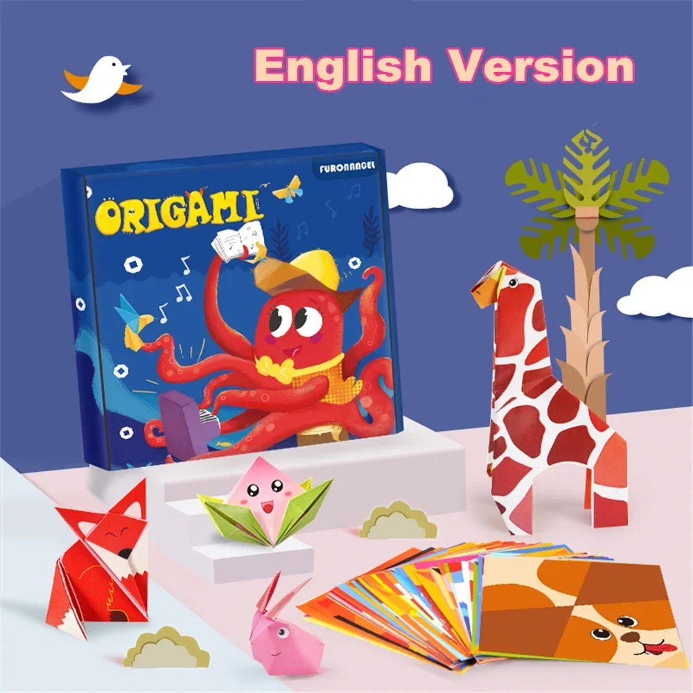 108x Montessori Origami Vellen | Creatief Vouwplezier voor Kinderen