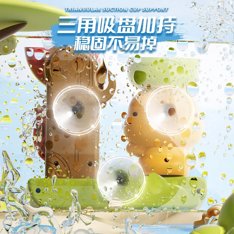 Schattige Eend Badspeelgoed voor Kinderen – Zuignap Wandset met Roterende Functie | Interactief Waterspeelgoed voor Baby’s