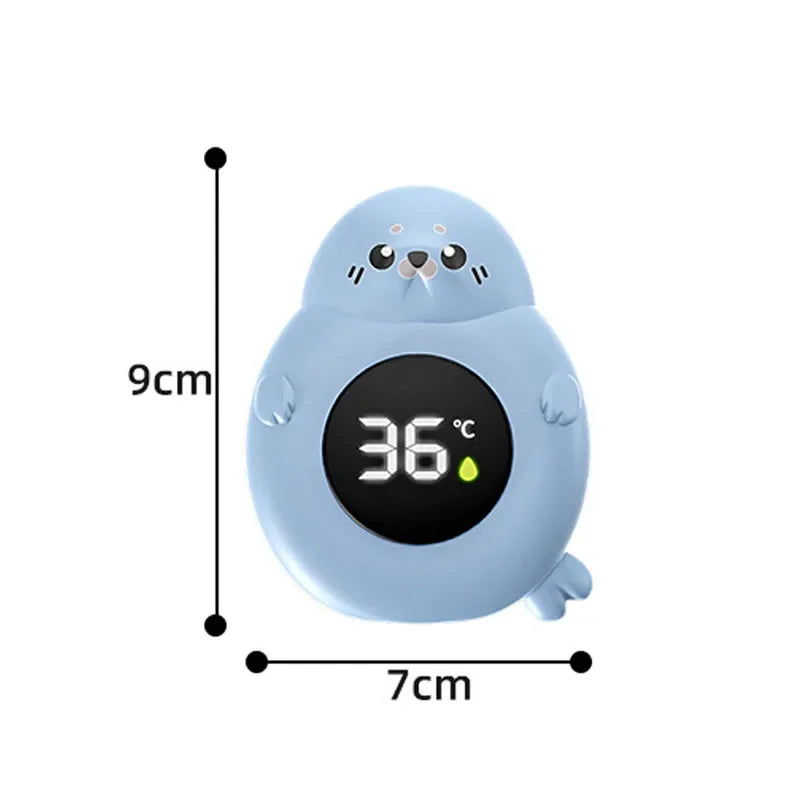 Digitale Badthermometer voor Baby's - Schattige Blauwe Zeehond Waterthermometer voor Jongens en Meisjes - Veilig Drijvend Badspeeltje met LED Display voor Kinderen