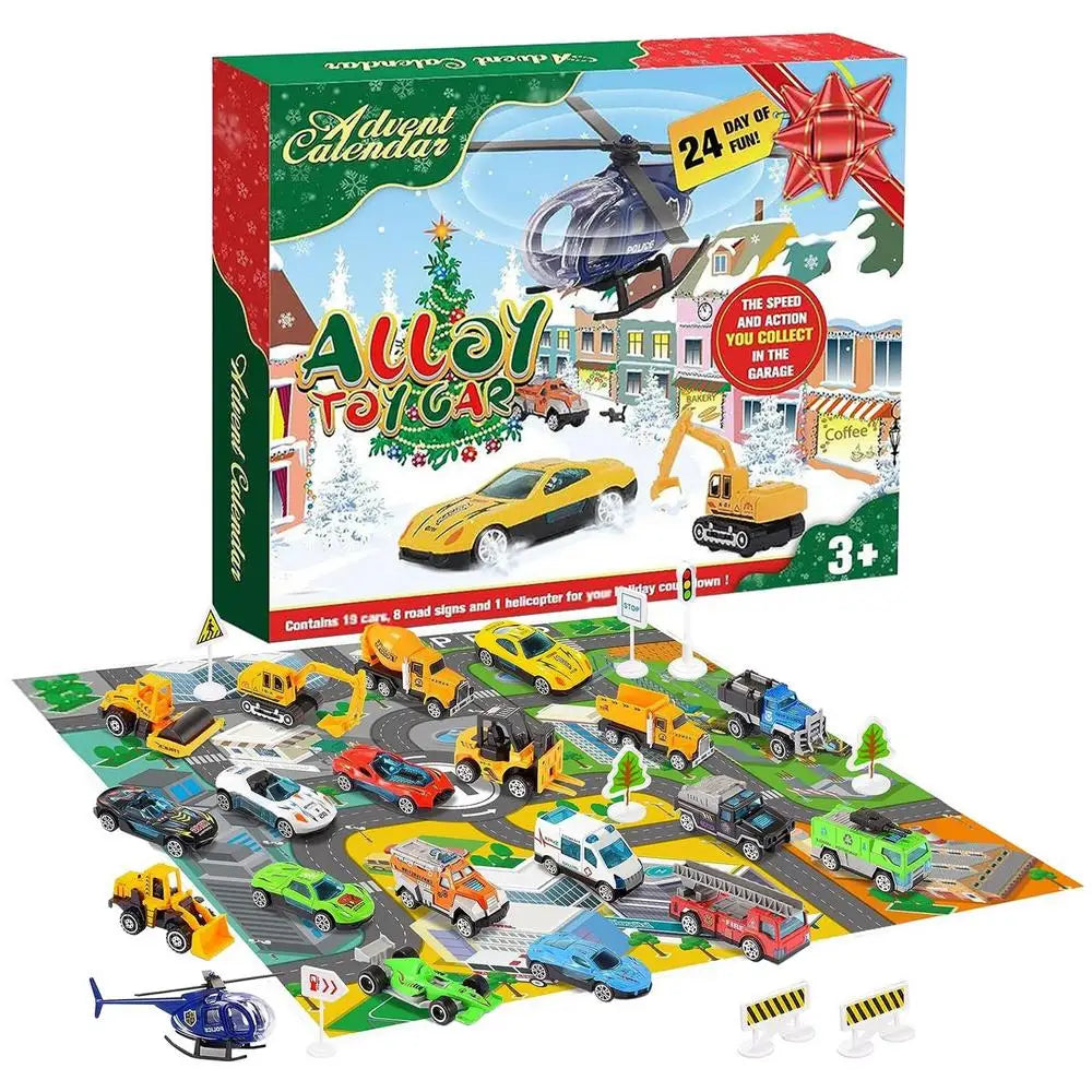24 Dagen Kerstmis Aftelkalender Auto Speelgoed | Kids Adventskalender Racing Kerstcadeau