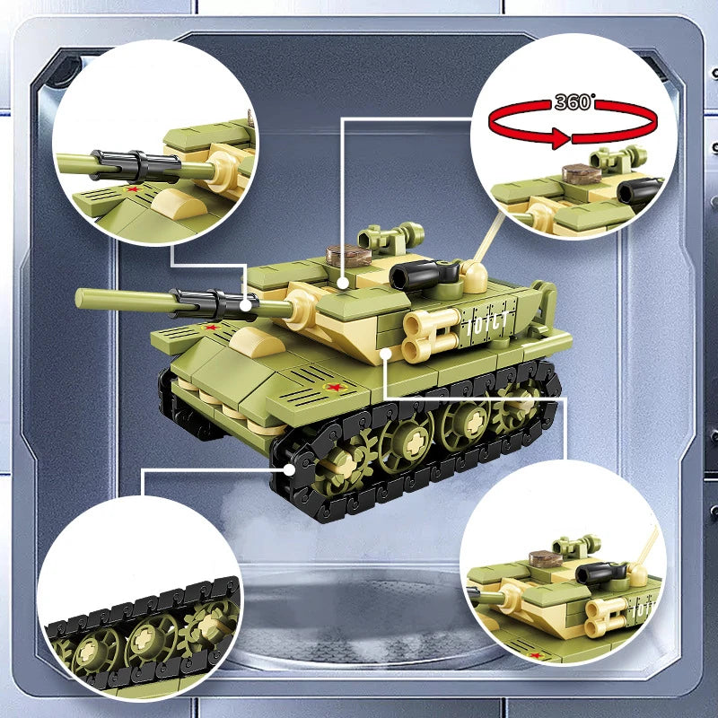 Hoofdgevechtstank M1A2 Oorlog Militaire Stadsvoertuig Auto Bouwstenen Klassiek Model Bricks Kits Sets Ideeën