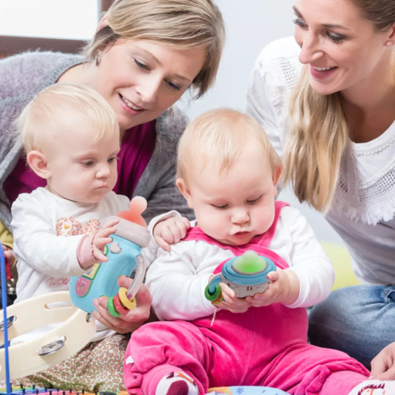 Muzikale Fopspeenfles Rammelaar – Educatief Speelgoed & Verzachtende Muziek voor Baby’s 0-12 Maanden