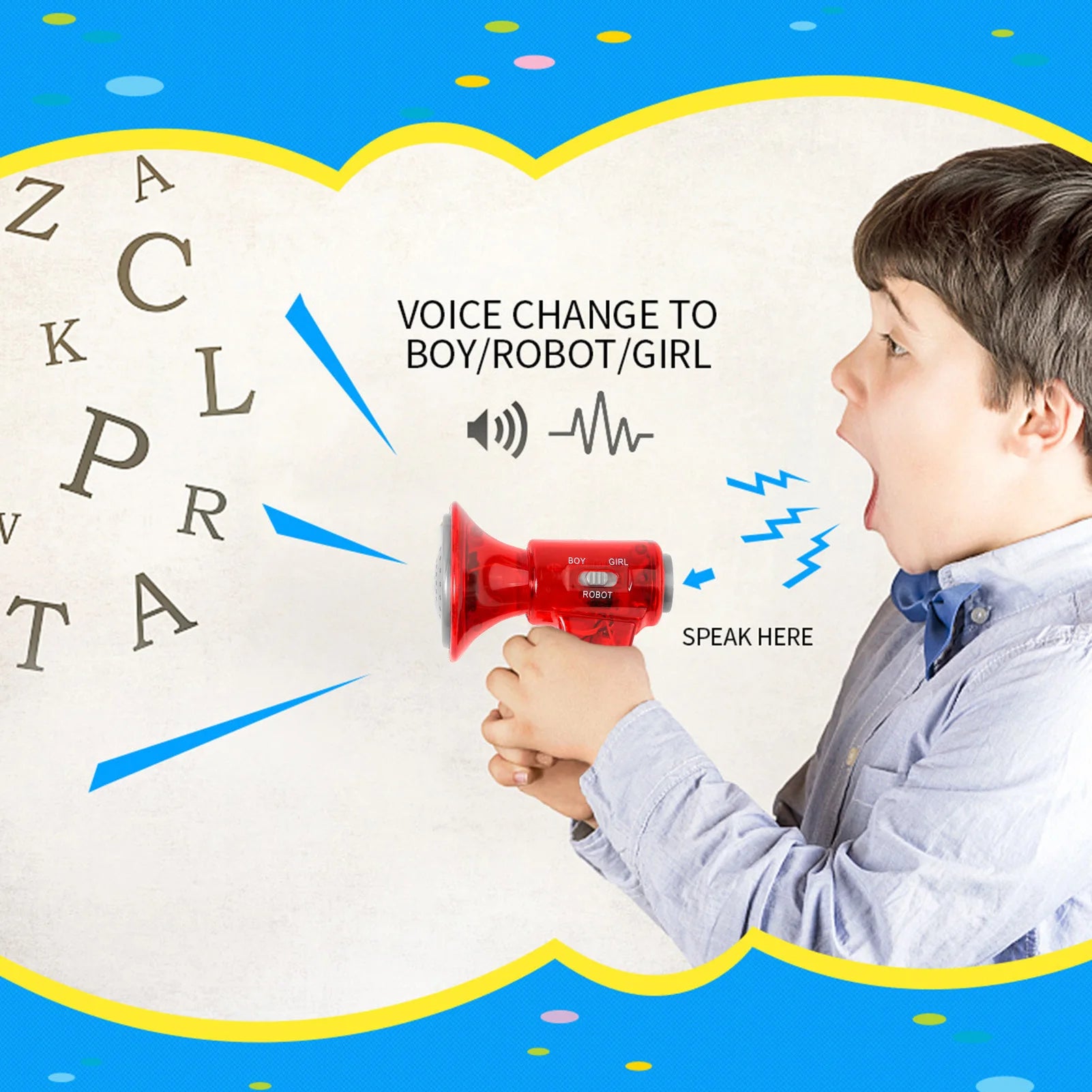 Grappige Multi Voice Changer Versterker | 3 Verschillende Stemmen, Leuk Speelgoed & Educatief Gespreksspeeltje voor Kinderen