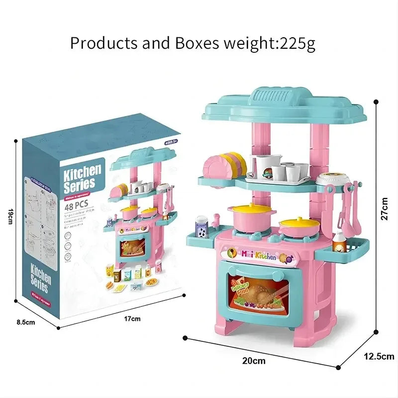 Mini Keuken Speeltafel Set | DIY Gesimuleerd Kook- en Tafelgerei, Rollenspel Speelgoed, Cadeau voor Kinderen en Jongens