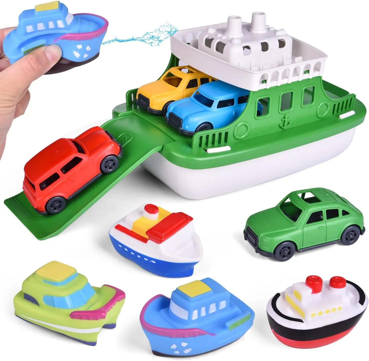 Mini Doucheboot Speelgoed – Drijvende Sprinklerauto voor Babybad, Zwembad & Strand | Leuk Waterspeelgoed Cadeau voor Kinderen