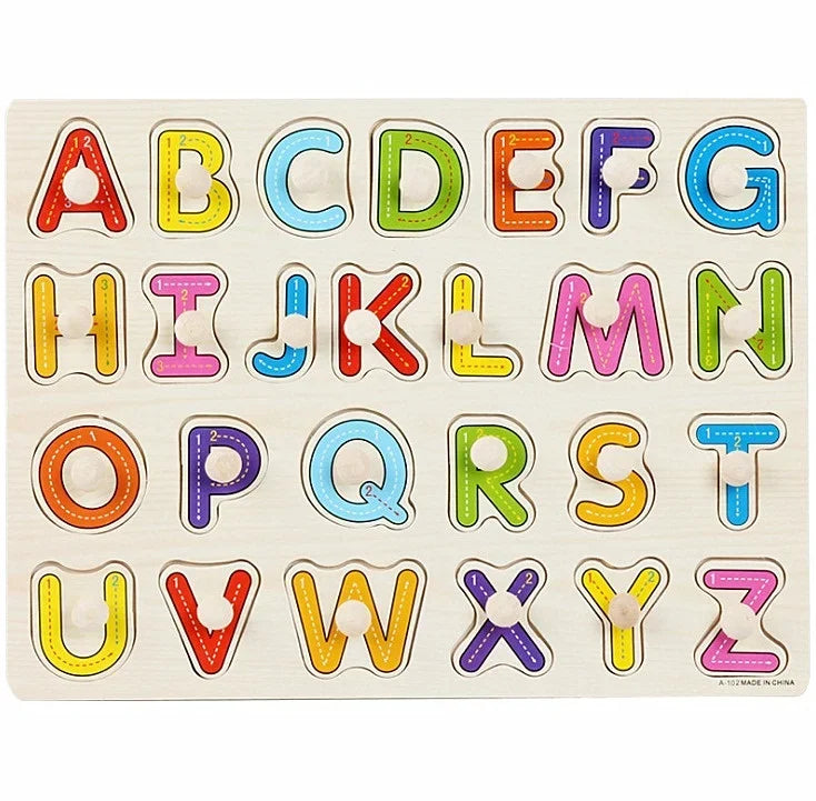 30cm Baby Toys Montessori Wooden Puzzle Hand Grab Board Educational Wood Puzzles for Kids Cartoon Animal Vehicle Gift for Child
