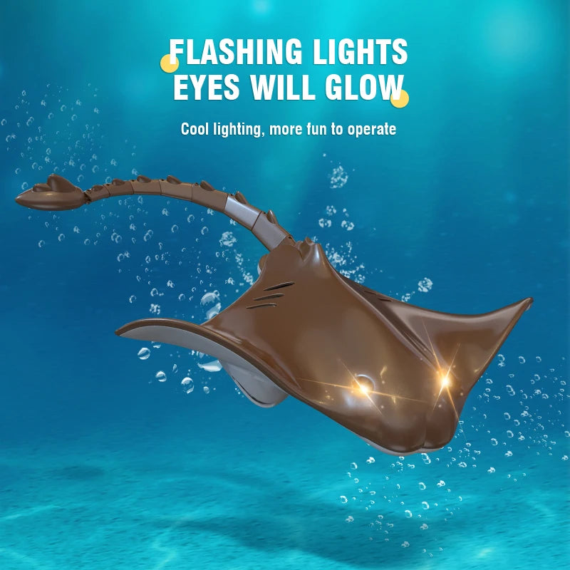 Boot 2.4G Afstandsbedienings Dier Met Licht | Biomimetische Simulatie Manta Electric Water Speelgoed Voor Kinderen Cadeau