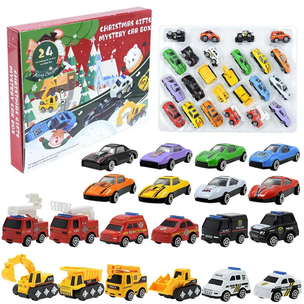 24 Dagen Kerstmis Aftelkalender Auto Speelgoed | Kids Adventskalender Racing Kerstcadeau