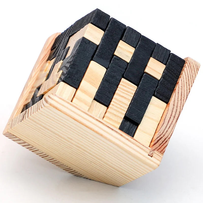 3D Houten Puzzel Kubus | Educatief Luban Speelgoed, Breinontwikkeling en Vroege Leren, Cadeau voor Kinderen