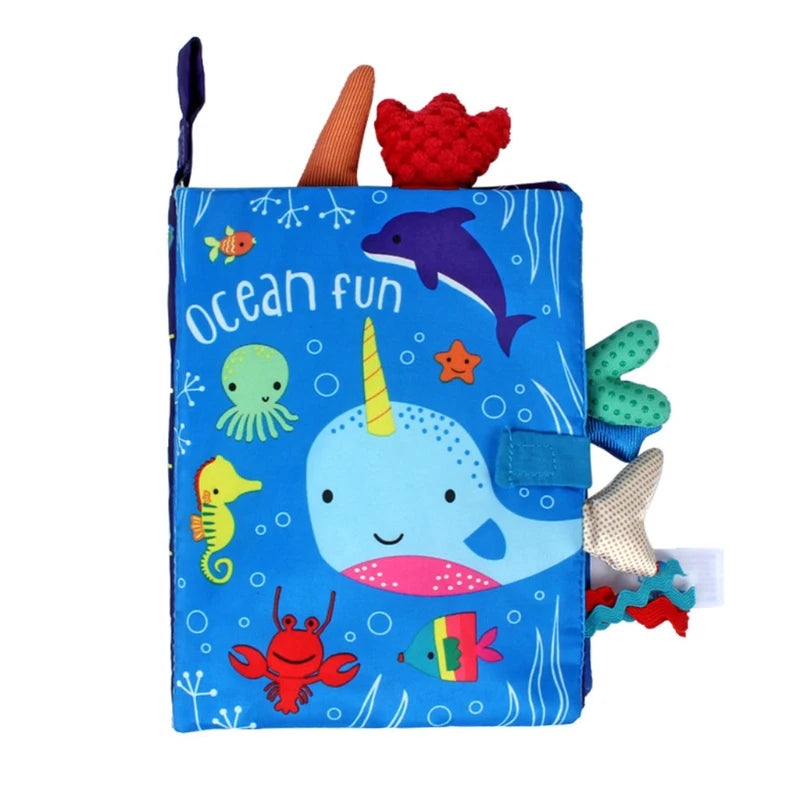 Interactief Montessori Zacht Speelboek | Polyester Stofboek, Vroeg Leren Cadeau voor Baby's