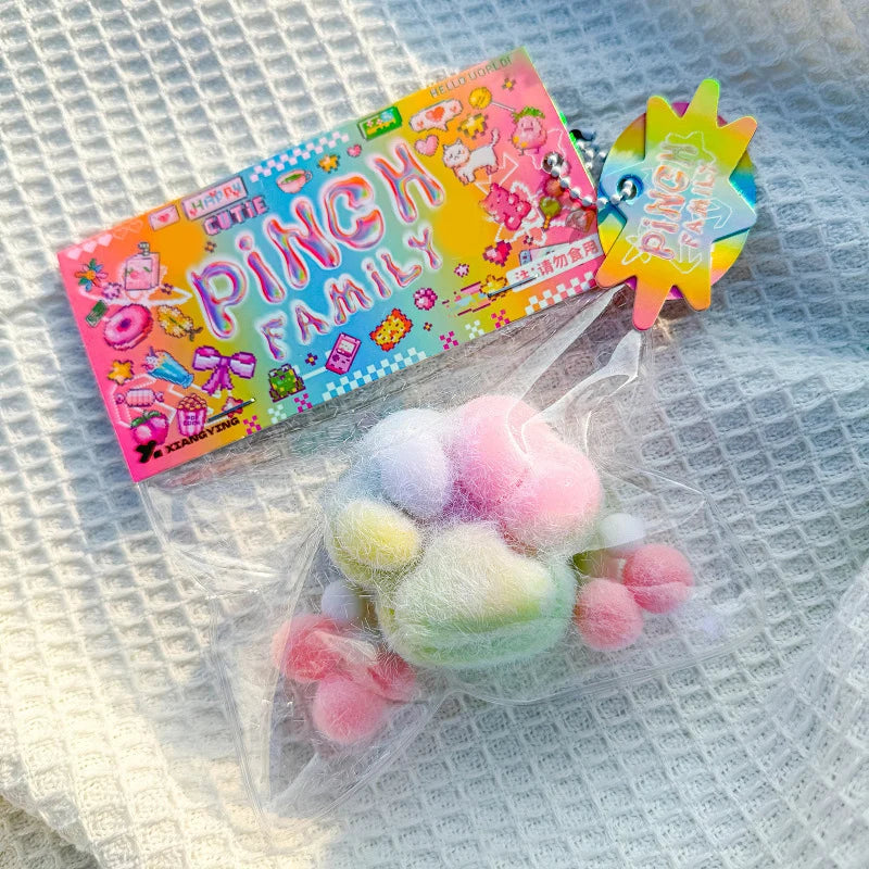 Pluchen katpoot stress speelgoed - Handgemaakt mochi speeltje, verjaardag of feest cadeau