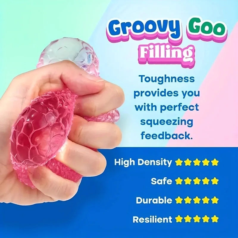 Squishy Ice Ball Stressbal | Multicolor Fidget Speelgoed, Cadeau Kinderen & Volwassenen