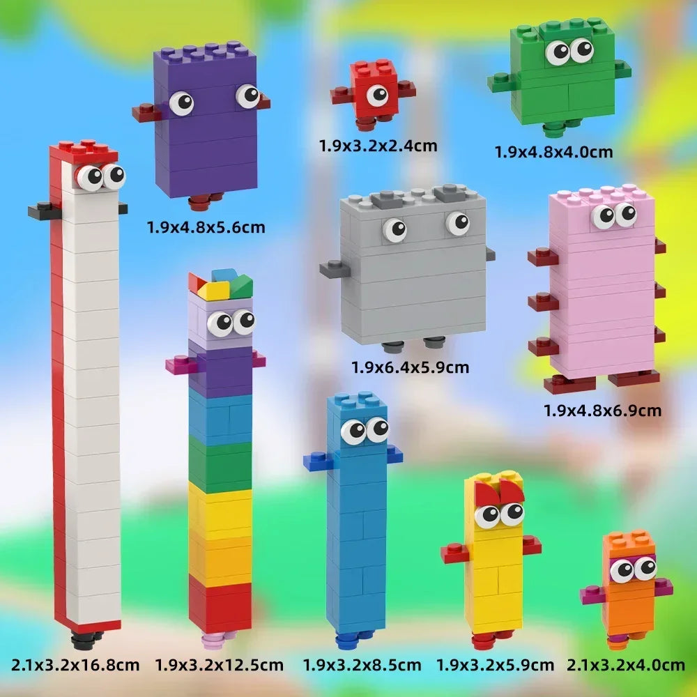 257 stuks Cijfer Bouwblokken 1-10 | Educatief Reken- & Constructiespeelgoed