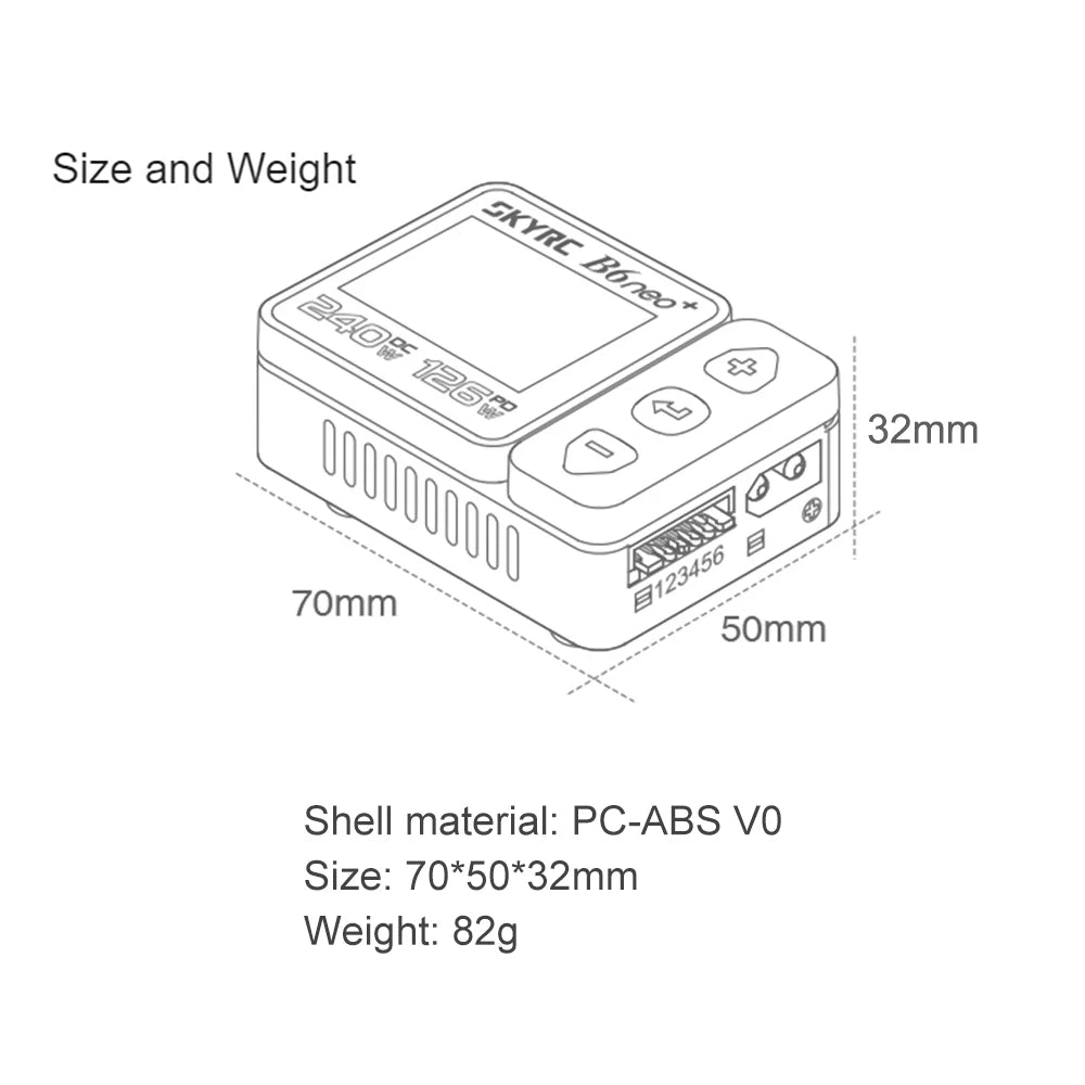 Slimme Lader DC 200W | PD 80W LiPo Accu Balanslader SK-100198 Compact 6S Oplader/Ontlader