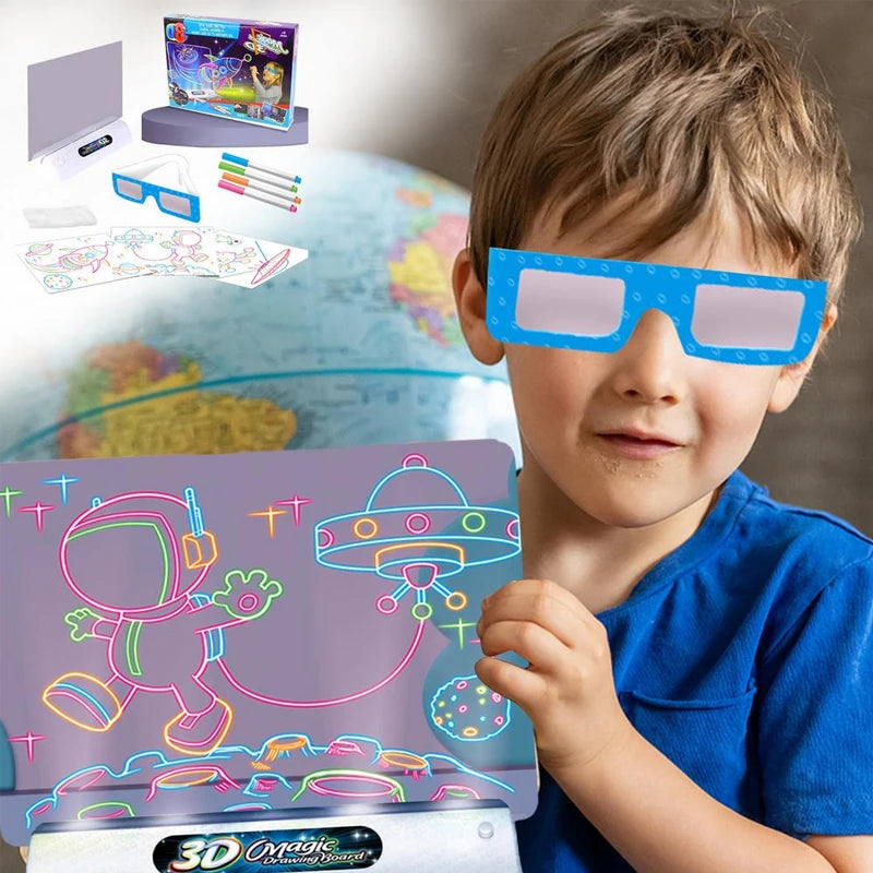 3D Tekenbord met LED Verlichting | Magisch Creatief Speelgoed voor Kinderen