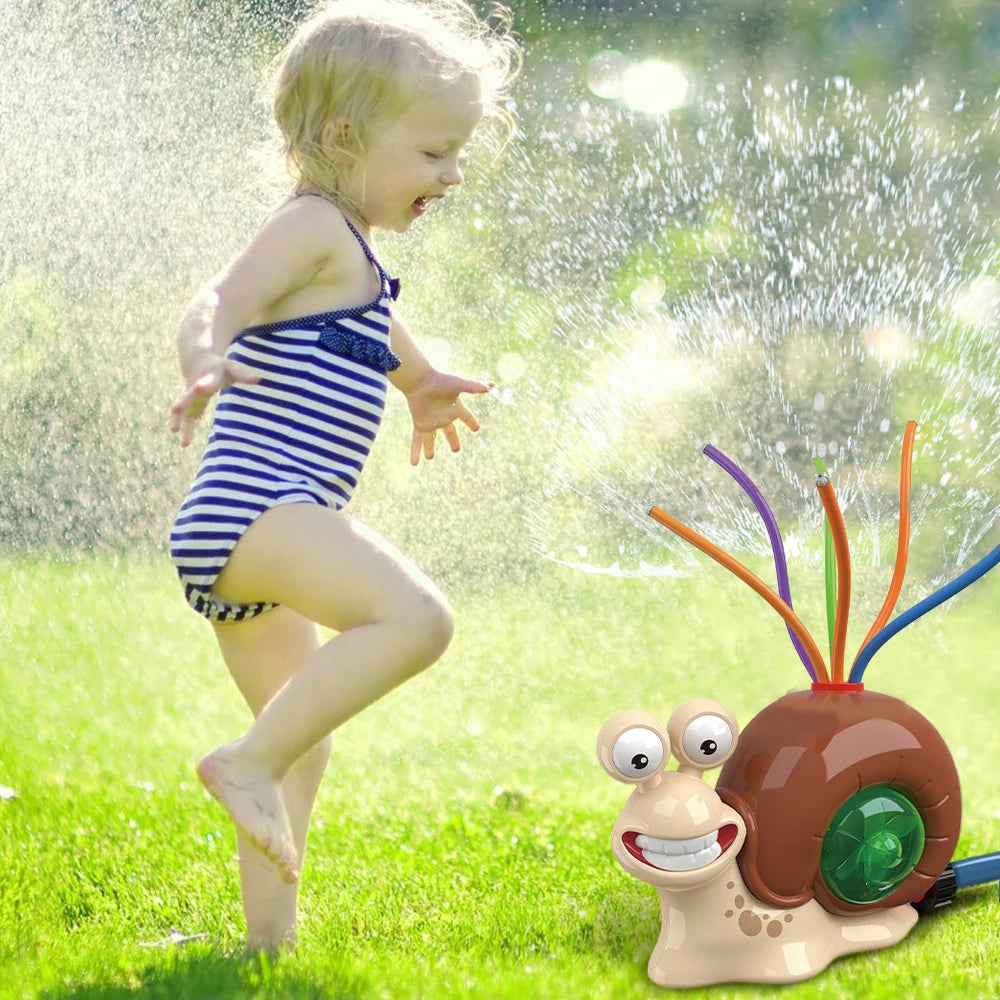 Snail Sprinkler Water Spray Outdoor Garden Backyard Water Toys Summer Yard Cartoon Splash Sprinkler Baby Bath Toy for Kids Gifts