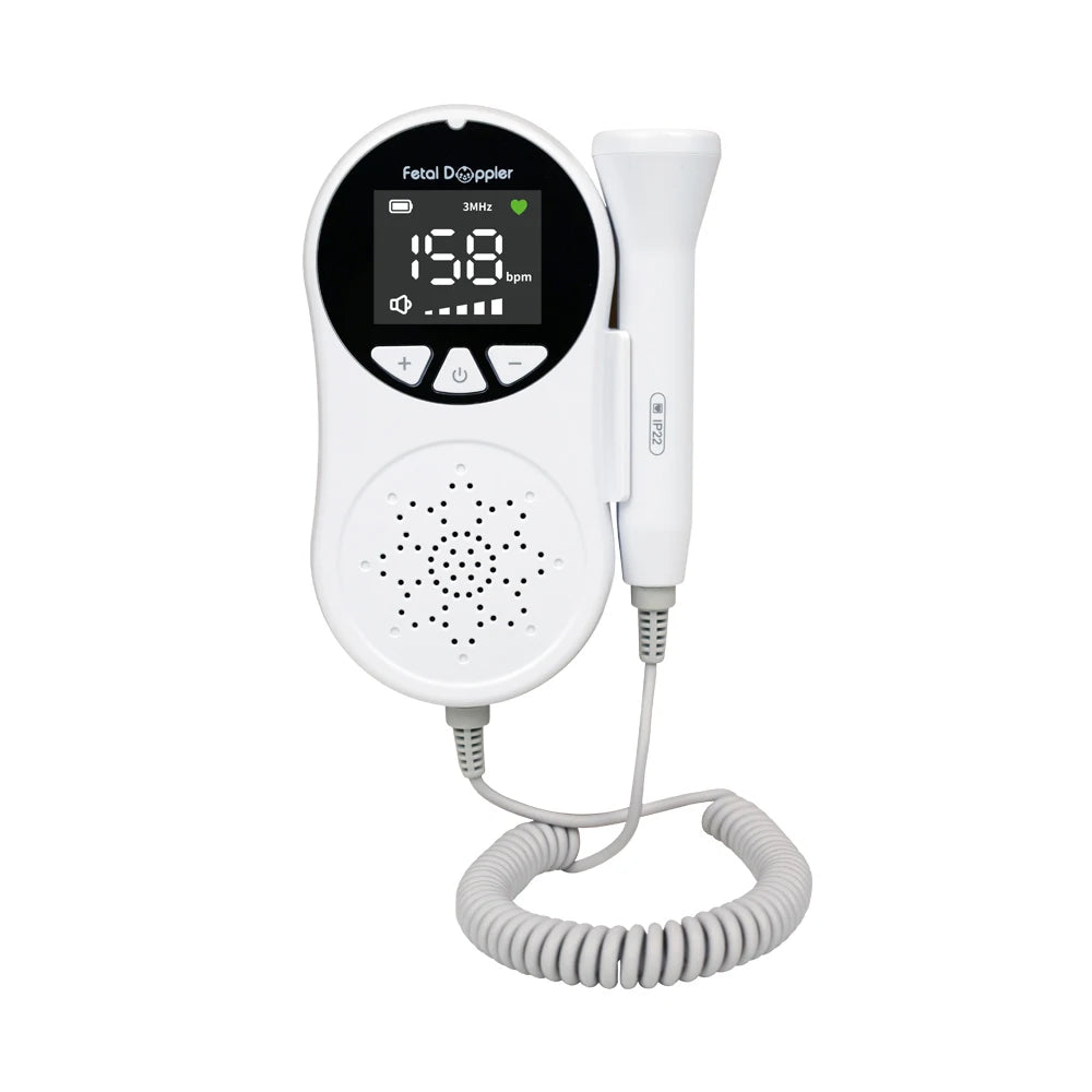 Draagbare Foetale Doppler Hartslagmeter voor Thuisgebruik - Luister naar de Hartslag van je Baby - Ultrasone Monitor voor Zwangere Vrouwen (CONTEC10A/10B)