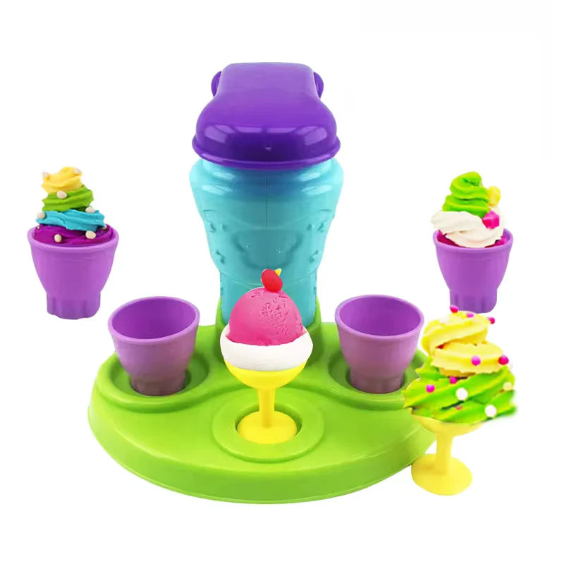 3D Klei Speelgoed | Simulatie Speelset voor Kinderen, IJsjes, Hamburgers, Noedels, Plasticine Mallen