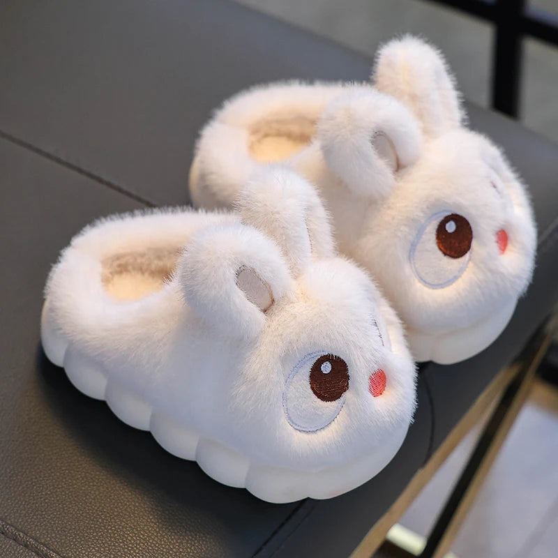 Nieuwe Winter Schattige Grote Oog Konijn Pantoffels | Waterdicht, Warm & Antislip, Knuffelige Schoenen voor Jongens & Meisjes