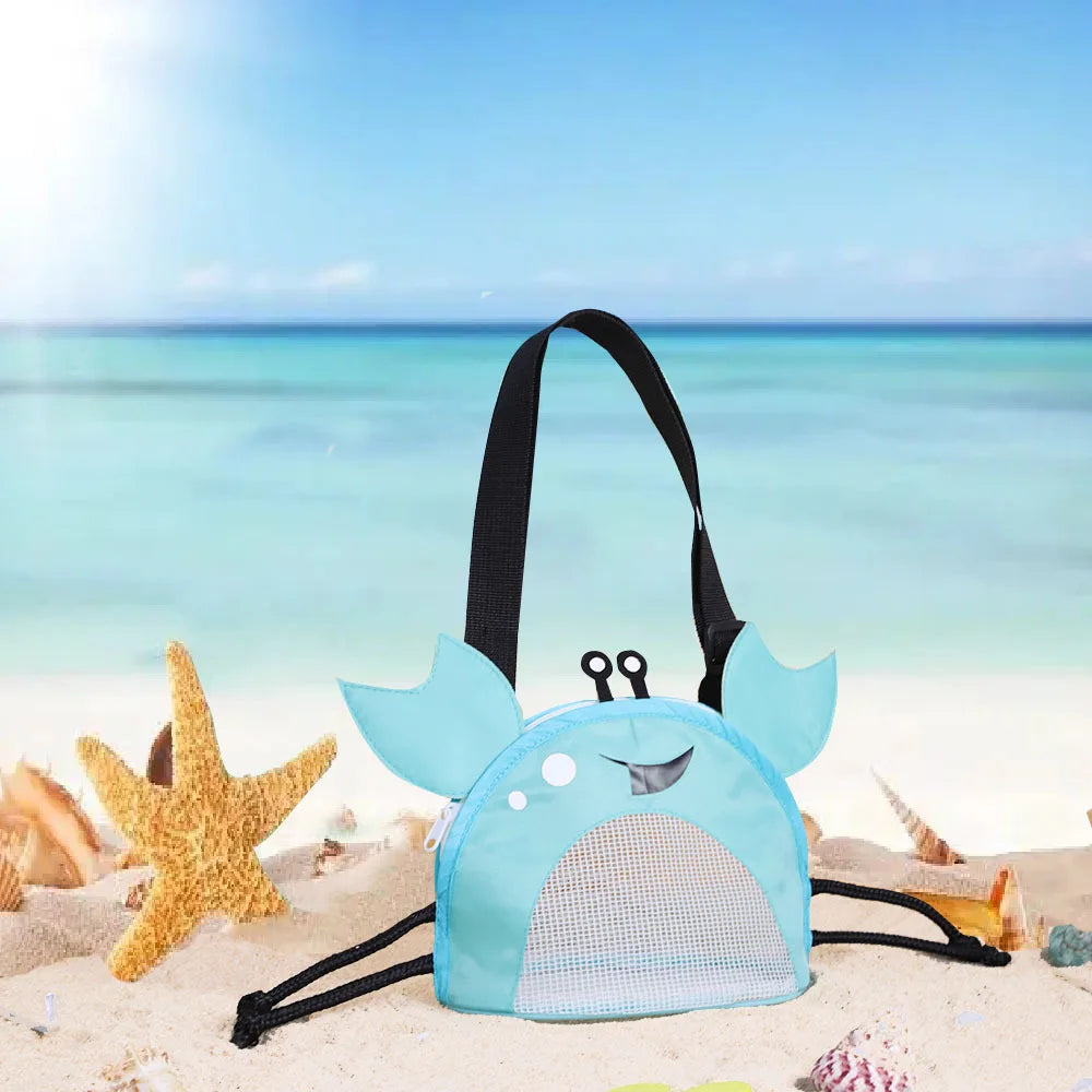 Beach Mesh Bag | Schattige Krabvormige Schelpen Tas voor Kinderen