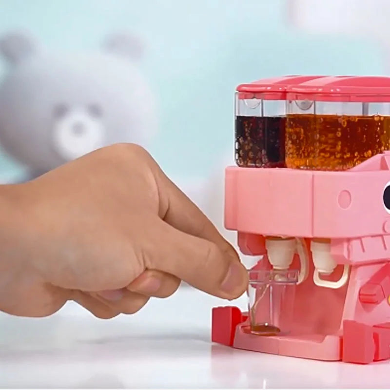 Dinosaurus Dubbel Waterdispenser Speelgoed | Leuke Roze/Blauwe Drinkfontein Simulatie