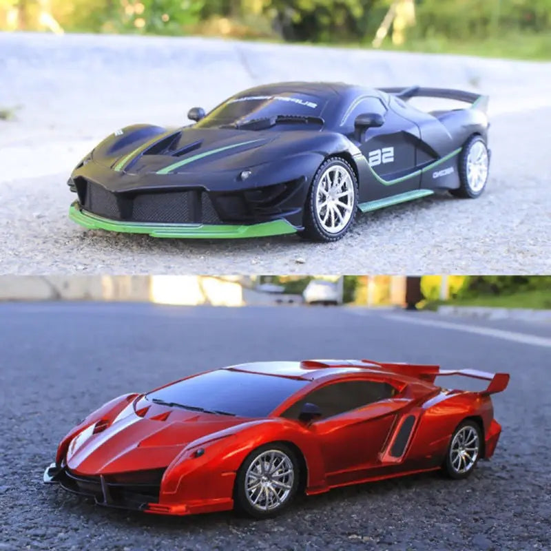 1/18 RC Sportauto met LED Licht | 2.4G Afstandsbediening Racewagen | Hoge Snelheid Drift Voertuig voor Kinderen