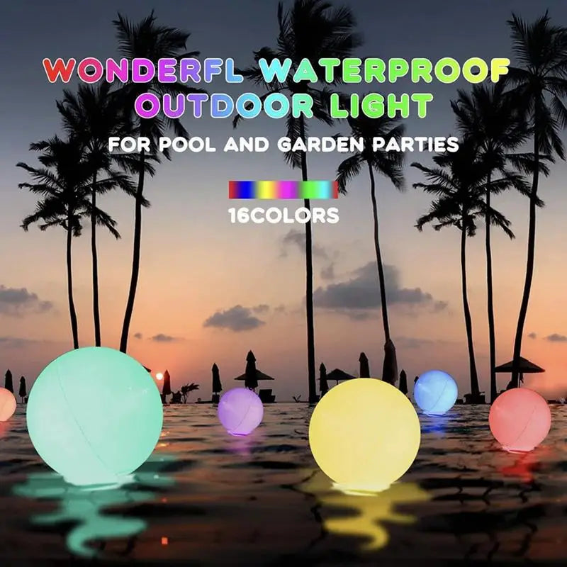LED Ballon 16 Kleuren - Opblaasbare Verlichte Waterdichte Bal voor Strand, Zwembad, Bruiloften en Tuin