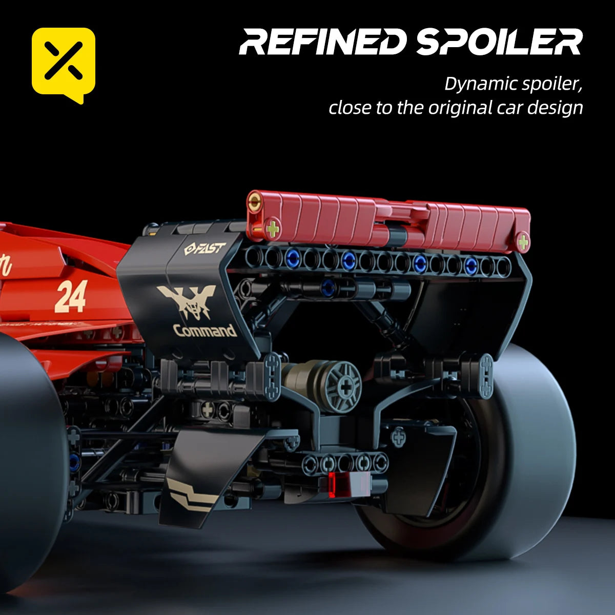 1768-delige 1:8 F1 Raceauto Bouwset | MOC Bouwblokken, Coole Verzamelmodel Auto, Perfect Kerstcadeau