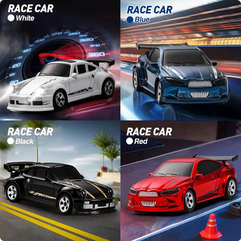 1/64 2.4G Hoge Snelheid Drift RC Auto | 4WD Afstandsbediening Racewagen | Mini RTR Model voor Jongens Cadeau