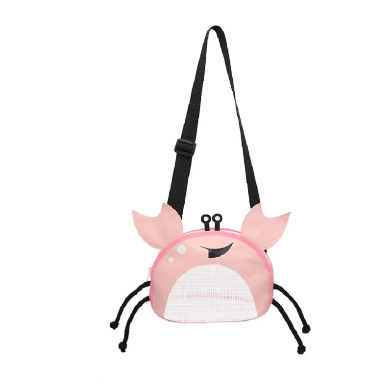 Beach Mesh Bag | Schattige Krabvormige Schelpen Tas voor Kinderen
