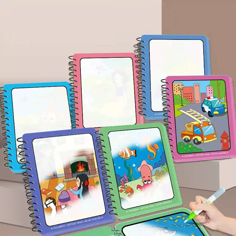 Magisch Waterkleurboek voor Baby’s | Herbruikbaar Montessori Educatief Speelgoed voor Kinderen