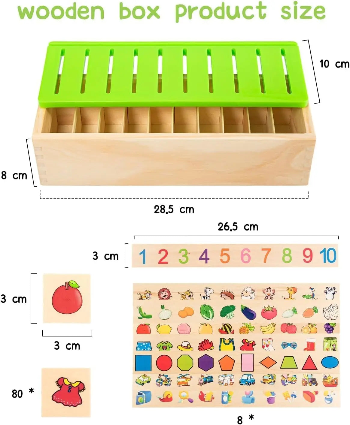 Houten Montessori Sorteerspeelgoed, Educatieve Vroege Leren Activiteitenbox, Categorieobjecten Beeldmatching Voor Peuters