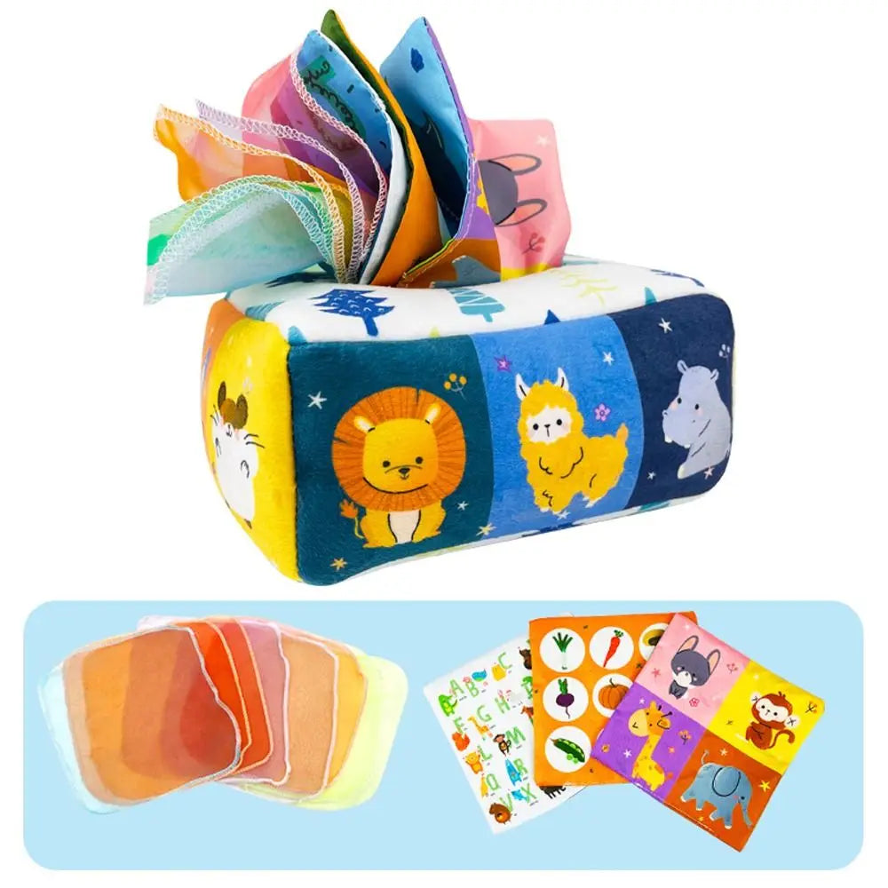 Magische Zakdoekendoos | Sensorisch Montessori baby speelgoed