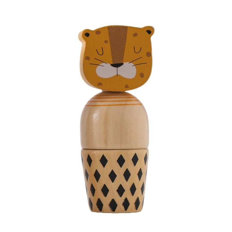 Montessori Speelgoed voor Baby's - Houten Dieren Puzzel, Educatief Speelgoed voor Hand- en Voetoefeningen bij Pasgeborenen