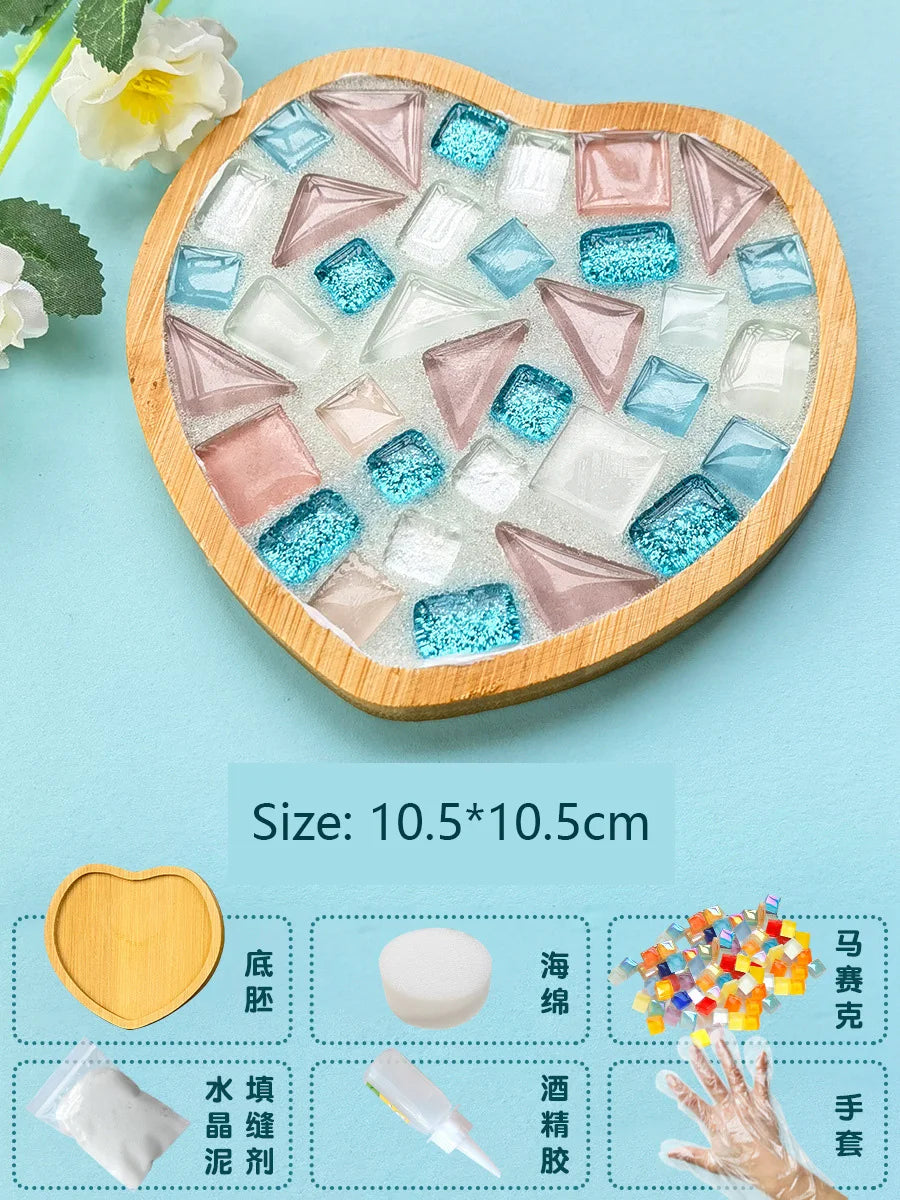 Bamboe Mozaïek DIY Onderzetters | Handgemaakte Creatieve Placemats & Mozaïek Knutselpakket voor Kinderen