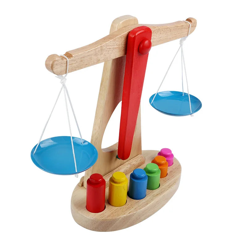 Montessori Houten Weegschaal Speelgoed | Educatief Balansspel voor Kinderen