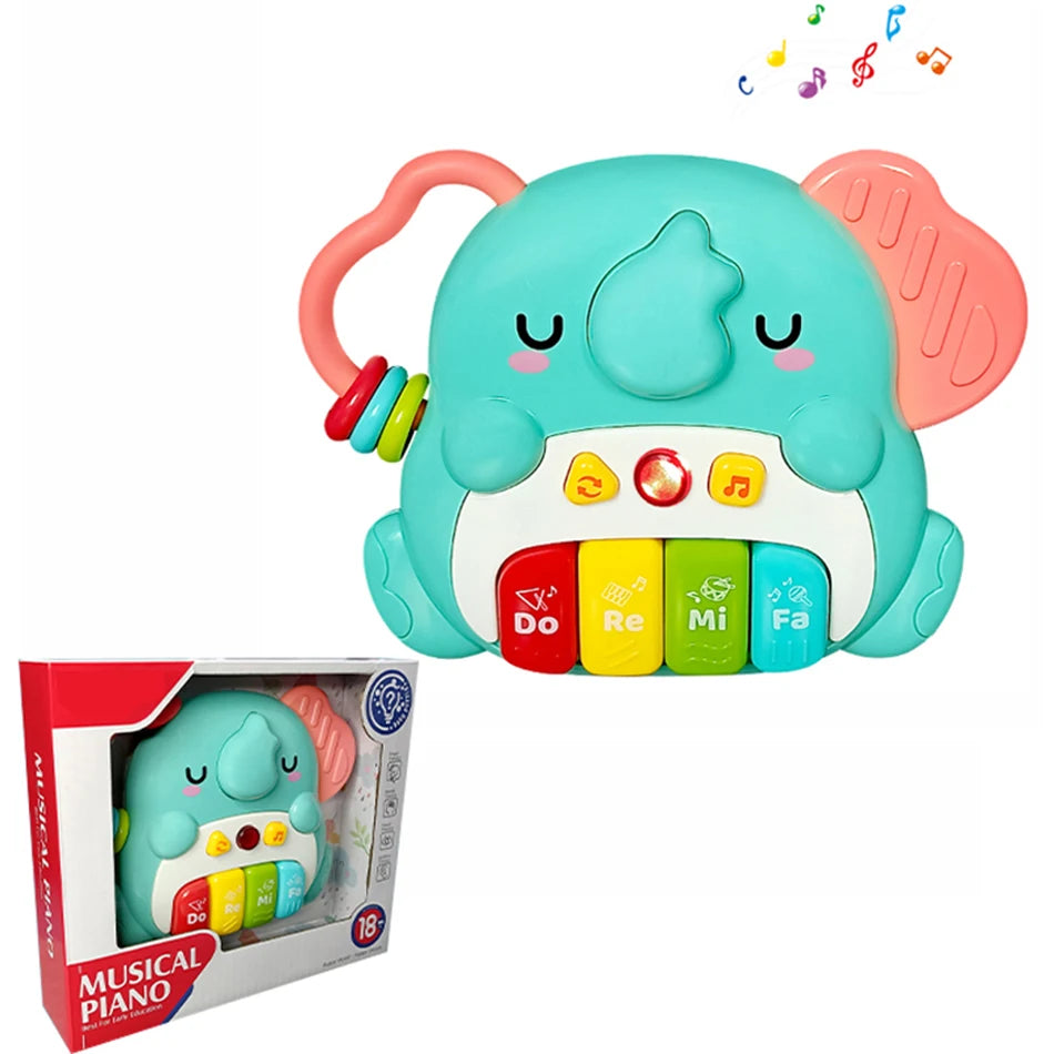 Kinder Piano Toetsenbord Set met Dierengeluiden en Knipperend Licht Baby Muziekinstrument Muzikaal Speelgoed Educatief Speelgoed Cadeaus voor Kinderen