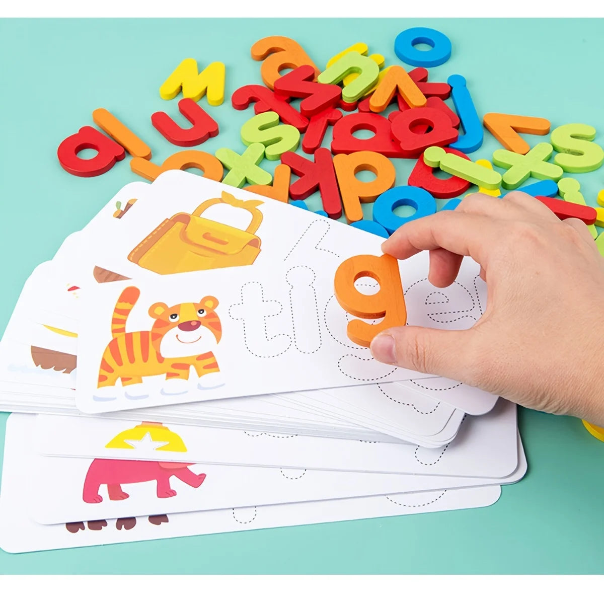 Houten Kinderpuzzel | Alfabet & Woordenmatch Spel