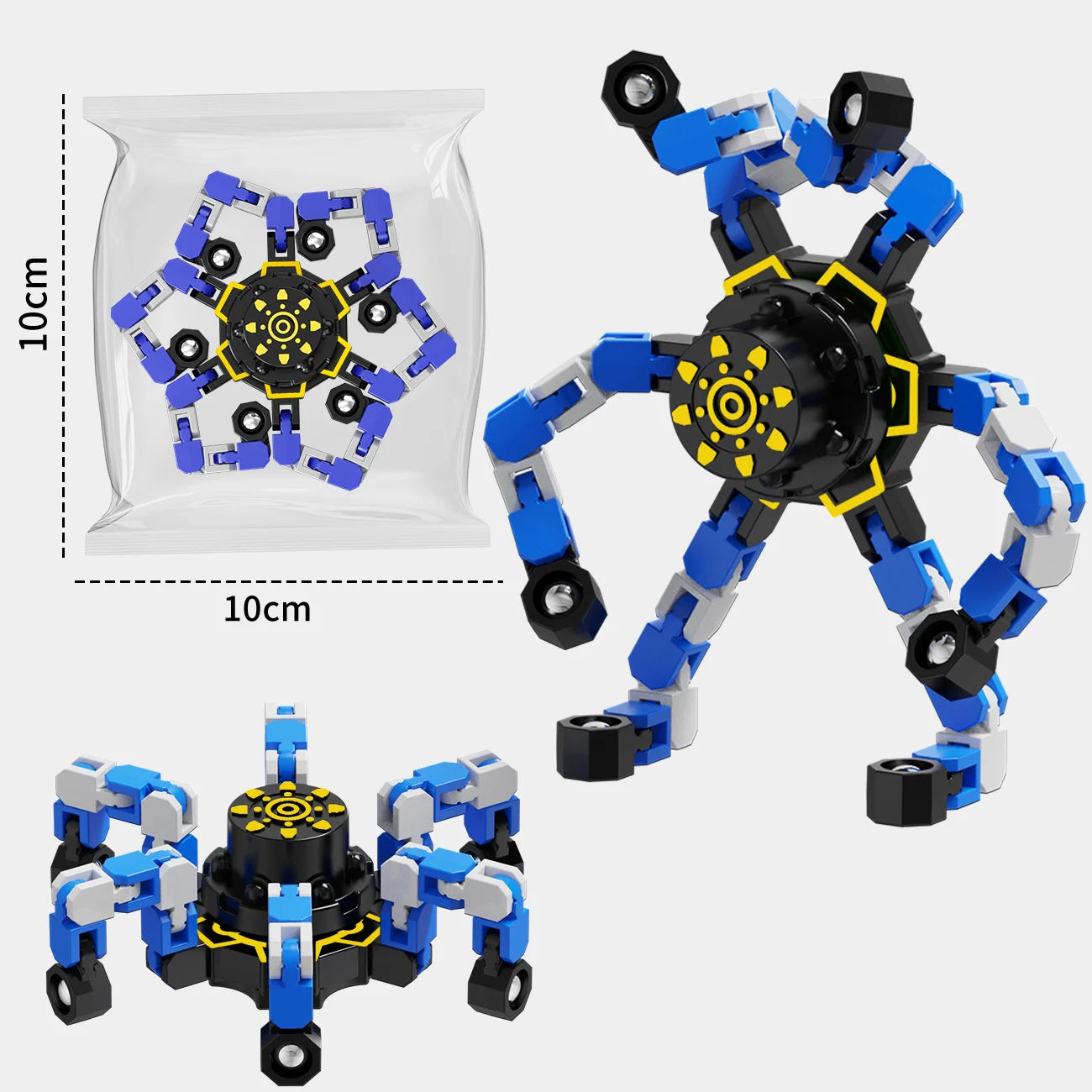 Stressverlichting sensorische gyroscoop | Antistress transformerende handspinner speelgoed voor kinderen en volwassenen