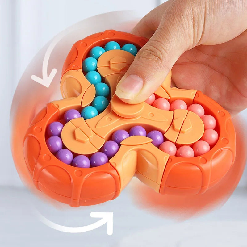 Montessori Roterende Magische Bonen Kubus | IQ Breinbreker Fidget Speelgoed, Educatief & Stressverlichtend
