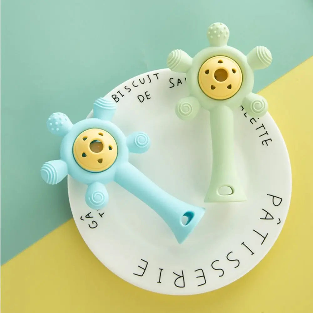 Siliconen Bijtring en Rammelaar voor Baby's - Zacht Zintuiglijk Speelgoed voor Peuters, Jongens en Meisjes - Pijnverlichting bij Doorkomende Tandjes