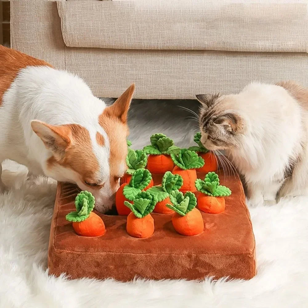 Snuffelmat met Wortels voor Honden & Katten | Interactief Dierenpuzzel Speelgoed