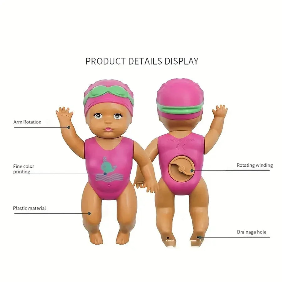 Drijvende zwemdoll | Babybad speeltje voor binnen, interactief speelgoed voor ouder en kind, cadeau