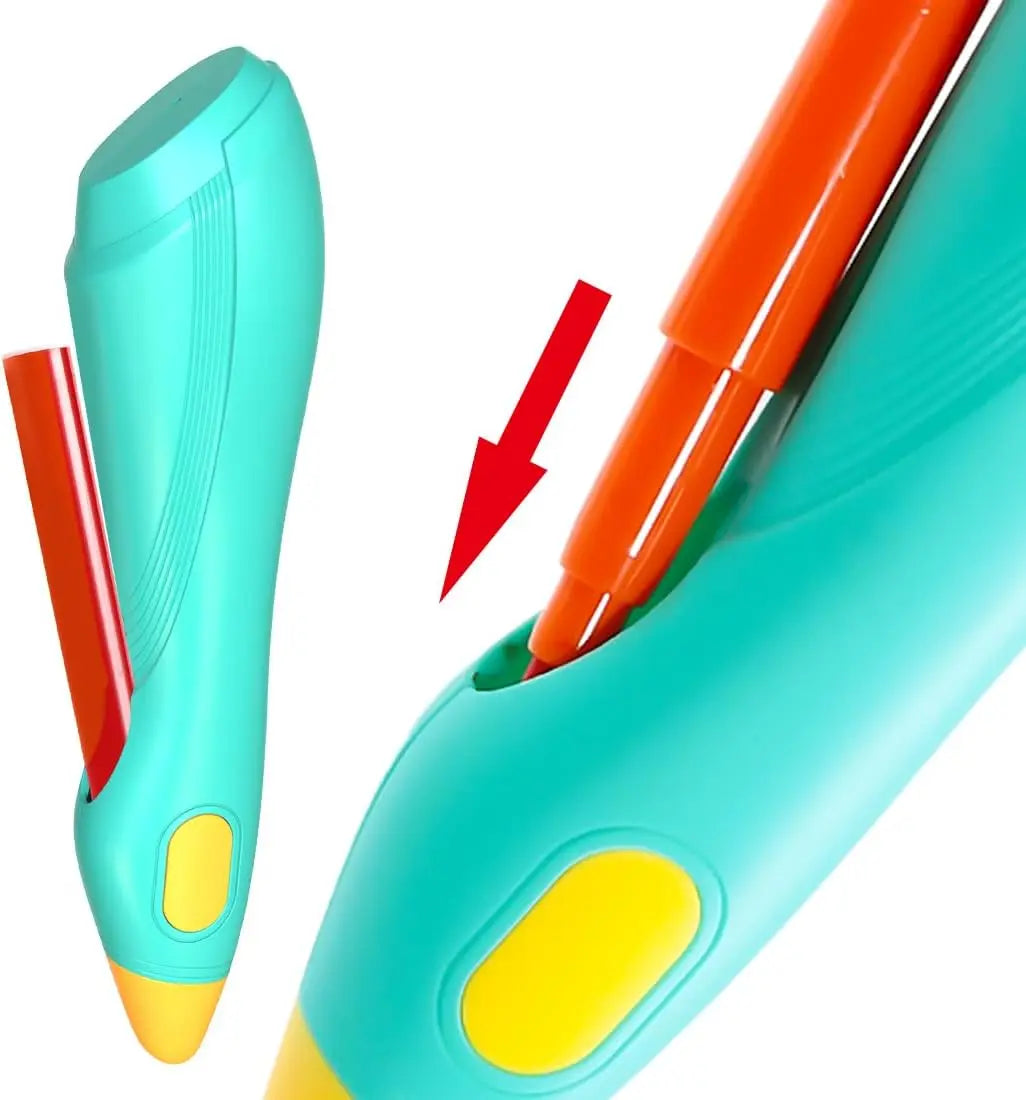 Elektrische Verfspuitpen voor Kinderen | 12 Kleuren Uitwasbare Markers voor Creatieve Kunst