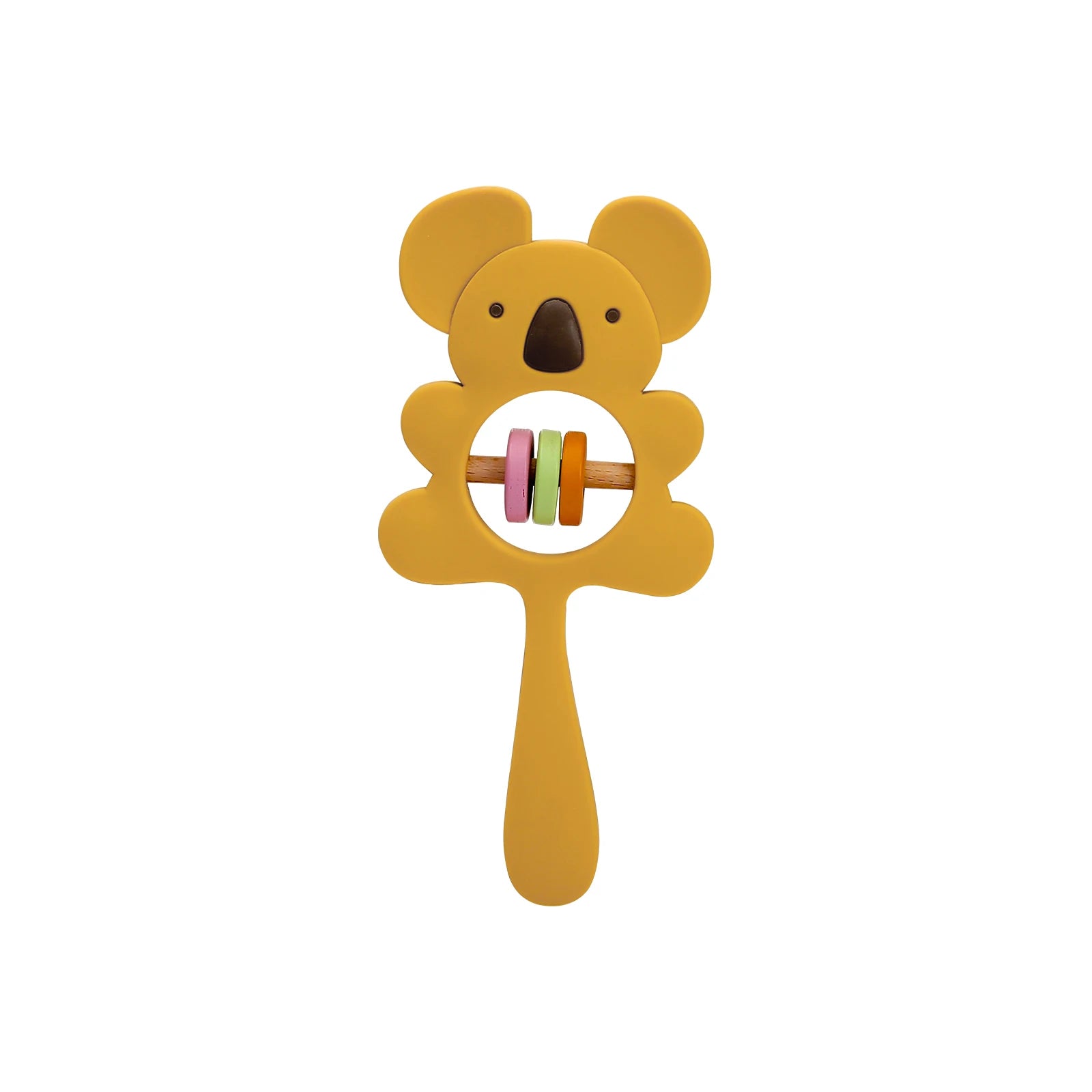 Siliconen Bijtring Koala & Olifant | BPA-vrije Handbellen, Voedselveilig Kauwspeelgoed voor Baby's